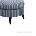 Brown Stripe KD Fabric Leisure Living Room Stool